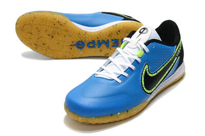 Men's Nike React Tiempo Legend 9 Pro IC Indoor & Futsal Low-Tops Football Shoes - Blue/Yellow/Black