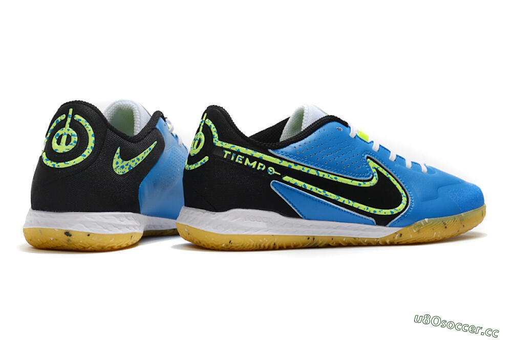 Men's Nike React Tiempo Legend 9 Pro IC Indoor & Futsal Low-Tops Football Shoes - Blue/Yellow/Black 6