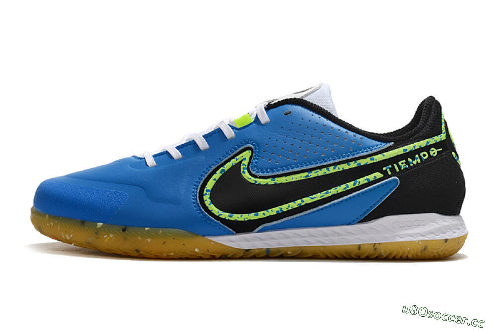 Men's Nike React Tiempo Legend 9 Pro IC Indoor & Futsal Low-Tops Football Shoes - Blue/Yellow/Black 0