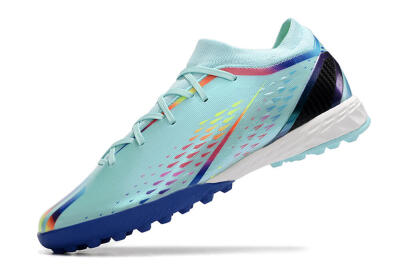 Men's Adidas X Speedportal.3 TF Artificial Turf Low-Tops Football Shoes - Jade/Red/Yellow/Blue