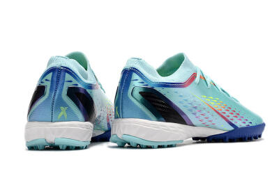 Men's Adidas X Speedportal.3 TF Artificial Turf Low-Tops Football Shoes - Jade/Red/Yellow/Blue