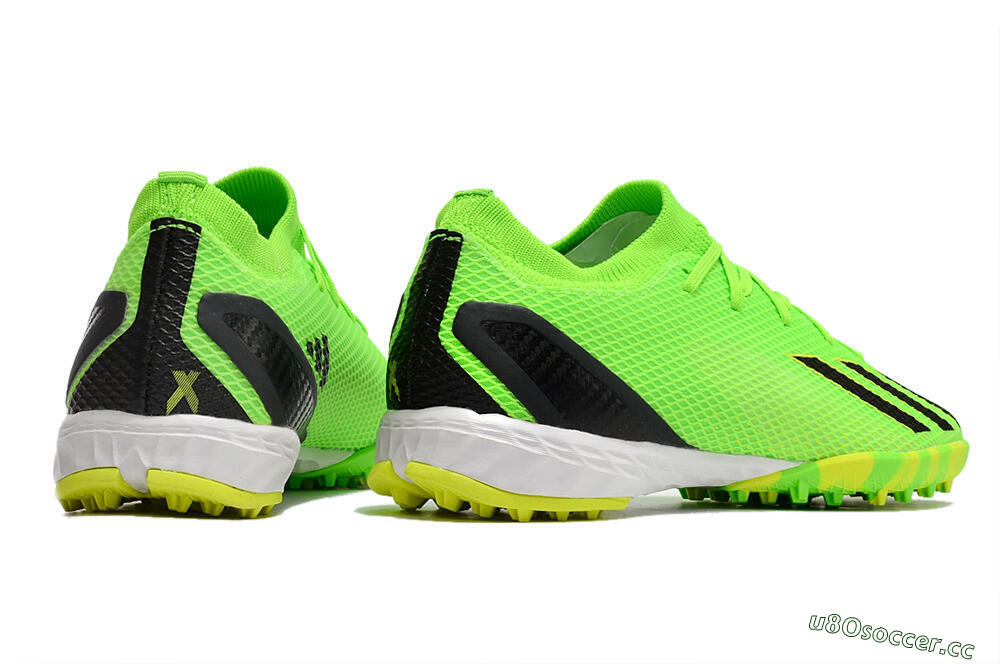 Men's Adidas X Speedportal.3 TF Artificial Turf Low-Tops Football Shoes - Yellow/Black/White 6
