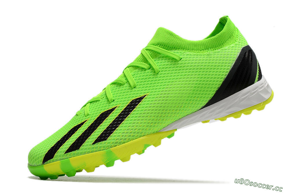 Men's Adidas X Speedportal.3 TF Artificial Turf Low-Tops Football Shoes - Yellow/Black/White 5