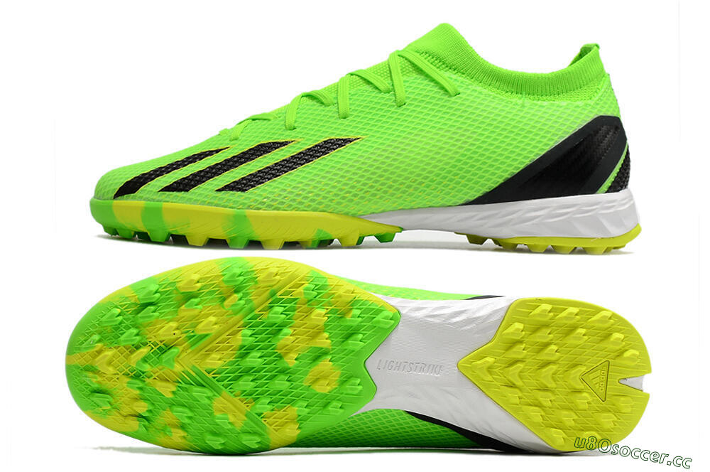 Men's Adidas X Speedportal.3 TF Artificial Turf Low-Tops Football Shoes - Yellow/Black/White 1