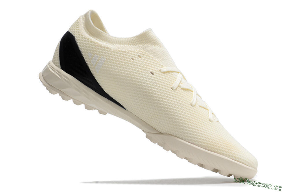 Men's Adidas X Speedportal.3 TF Artificial Turf Low-Tops Football Shoes - Beige/White/Black 4
