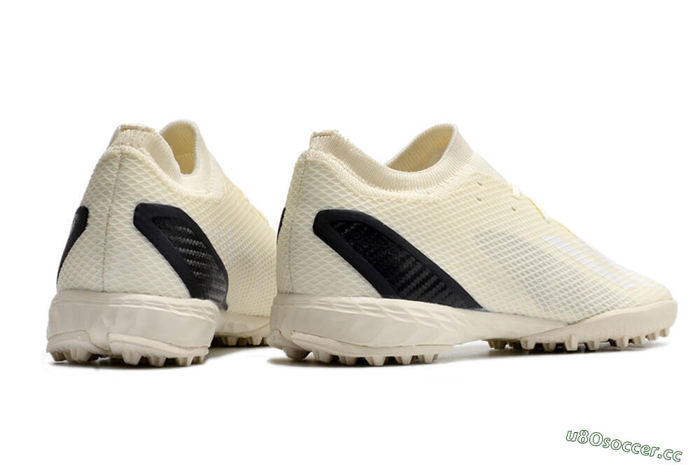 Men's Adidas X Speedportal.3 TF Artificial Turf Low-Tops Football Shoes - Beige/White/Black 6