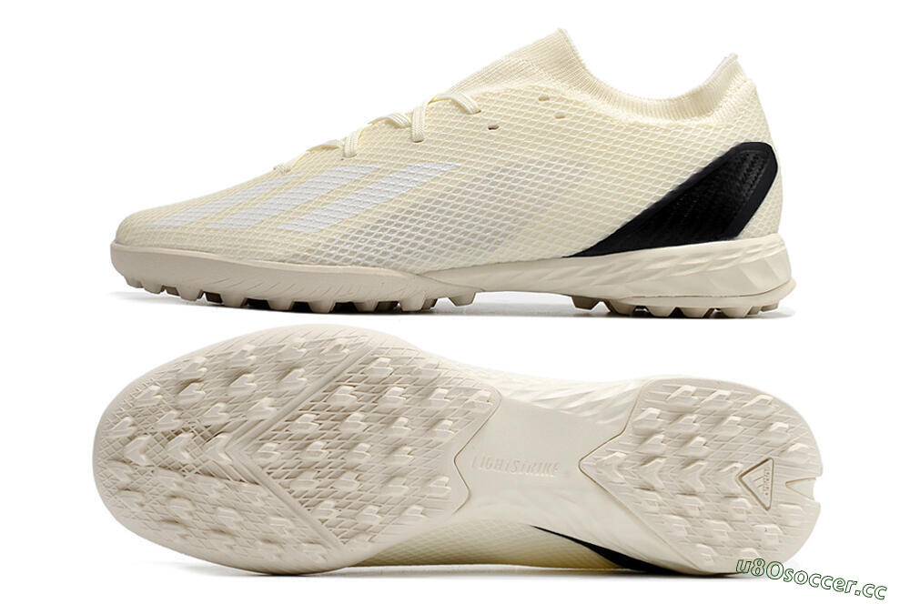 Men's Adidas X Speedportal.3 TF Artificial Turf Low-Tops Football Shoes - Beige/White/Black 1