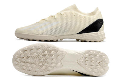 Men's Adidas X Speedportal.3 TF Artificial Turf Low-Tops Football Shoes - Beige/White/Black