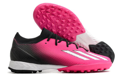 Men's Adidas X Speedportal.3 TF Artificial Turf Low-Tops Football Shoes - Pink/White/Black