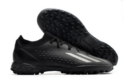 Men's Adidas X Speedportal.3 TF Artificial Turf Low-Tops Football Shoes - Black/Silver