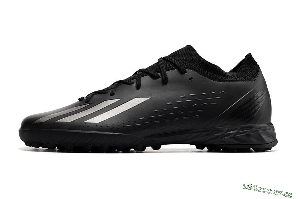 Men's Adidas X Speedportal.3 TF Artificial Turf Low-Tops Football Shoes - Black/Silver 0