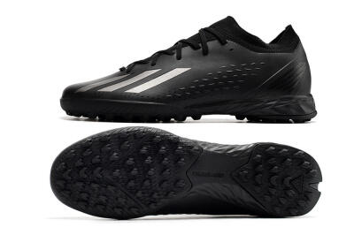 Men's Adidas X Speedportal.3 TF Artificial Turf Low-Tops Football Shoes - Black/Silver