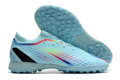 Men's Adidas X Speedportal.3 TF Artificial Turf Low-Tops Football Shoes - Jade/Red/Yellow/Blue