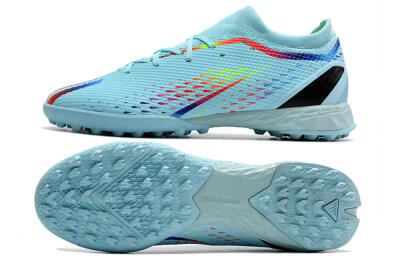 Men's Adidas X Speedportal.3 TF Artificial Turf Low-Tops Football Shoes - Jade/Red/Yellow/Blue