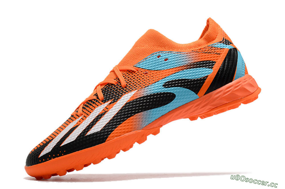Men's Adidas X Speedportal.3 TF Artificial Turf Low-Tops Football Shoes - Red/White/Black/Blue 5