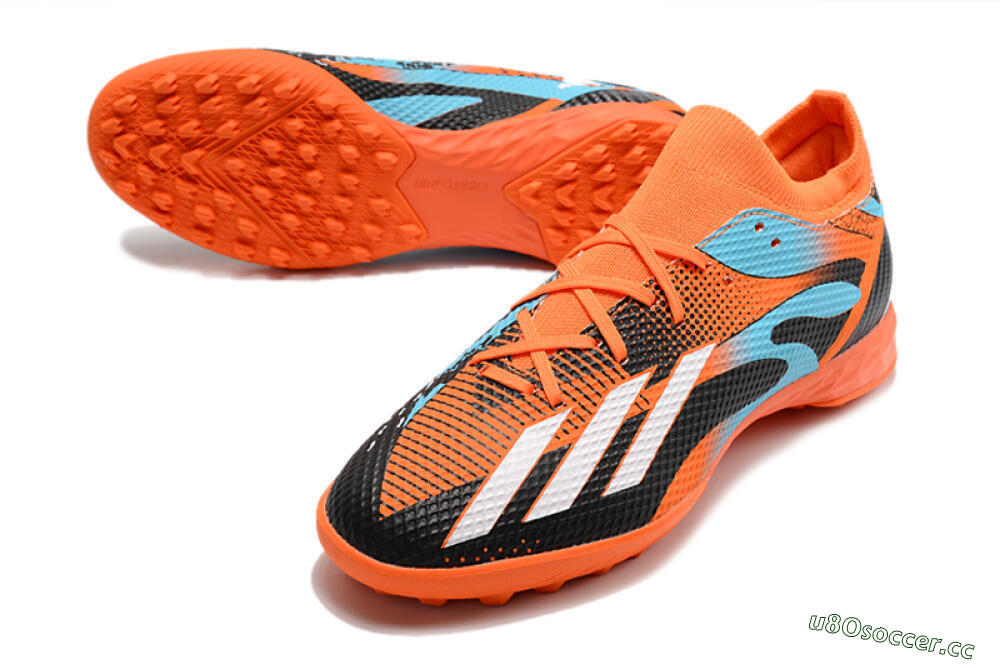 Men's Adidas X Speedportal.3 TF Artificial Turf Low-Tops Football Shoes - Red/White/Black/Blue 3