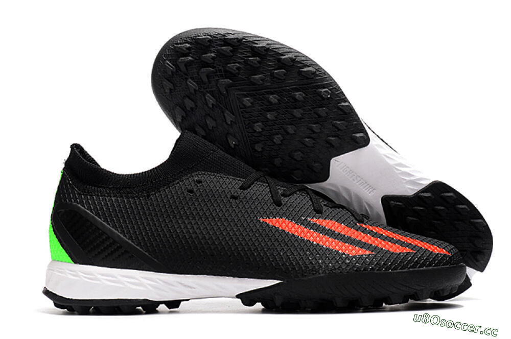 Men's Adidas X Speedportal.3 TF Artificial Turf Low-Tops Football Shoes - Black/Red/White 2