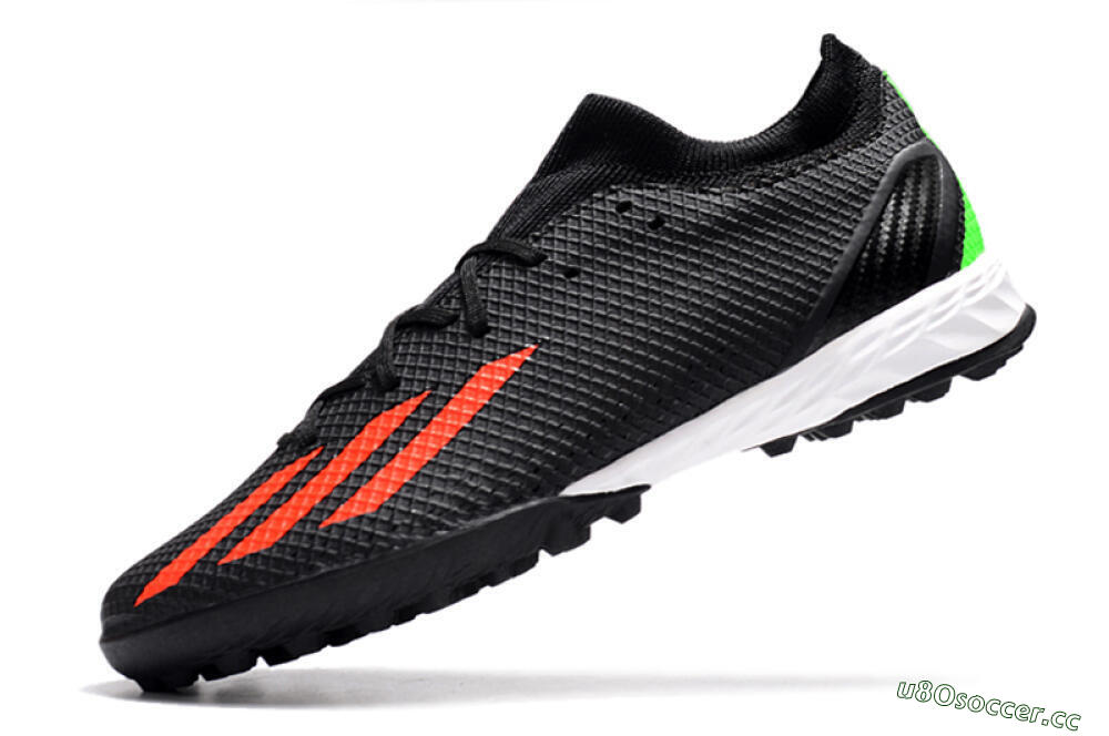 Men's Adidas X Speedportal.3 TF Artificial Turf Low-Tops Football Shoes - Black/Red/White 5