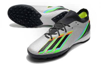 Men's Adidas X Speedportal.3 TF Artificial Turf Low-Tops Football Shoes - Silver/Yellow/Black