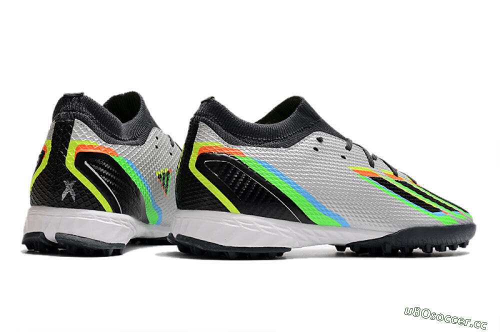Men's Adidas X Speedportal.3 TF Artificial Turf Low-Tops Football Shoes - Silver/Yellow/Black 6