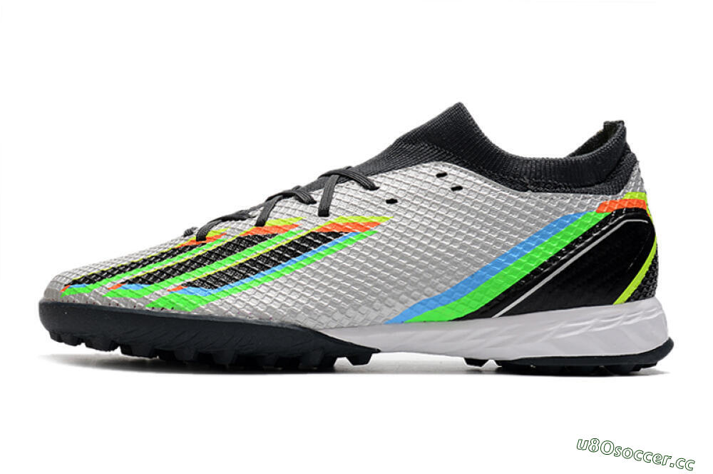 Men's Adidas X Speedportal.3 TF Artificial Turf Low-Tops Football Shoes - Silver/Yellow/Black 0