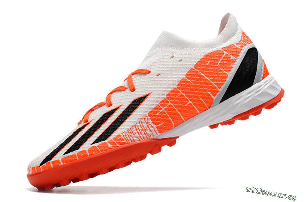 Men's Adidas X Speedportal.3 TF Artificial Turf Low-Tops Football Shoes - White/Black/Red 5
