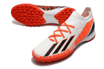Men's Adidas X Speedportal.3 TF Artificial Turf Low-Tops Football Shoes - White/Black/Red