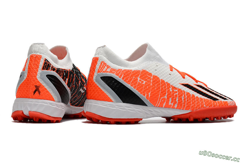 Men's Adidas X Speedportal.3 TF Artificial Turf Low-Tops Football Shoes - White/Black/Red 6