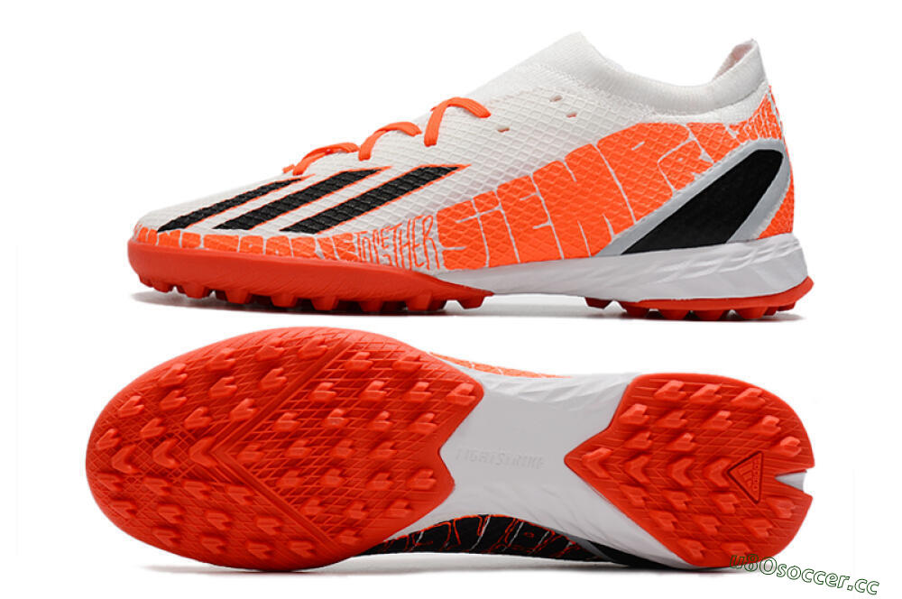 Men's Adidas X Speedportal.3 TF Artificial Turf Low-Tops Football Shoes - White/Black/Red 1