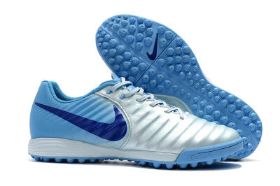 Men's Nike Tiempox Ligera IV TF Artificial Turf Low-Tops Football Shoes - Jade/Blue