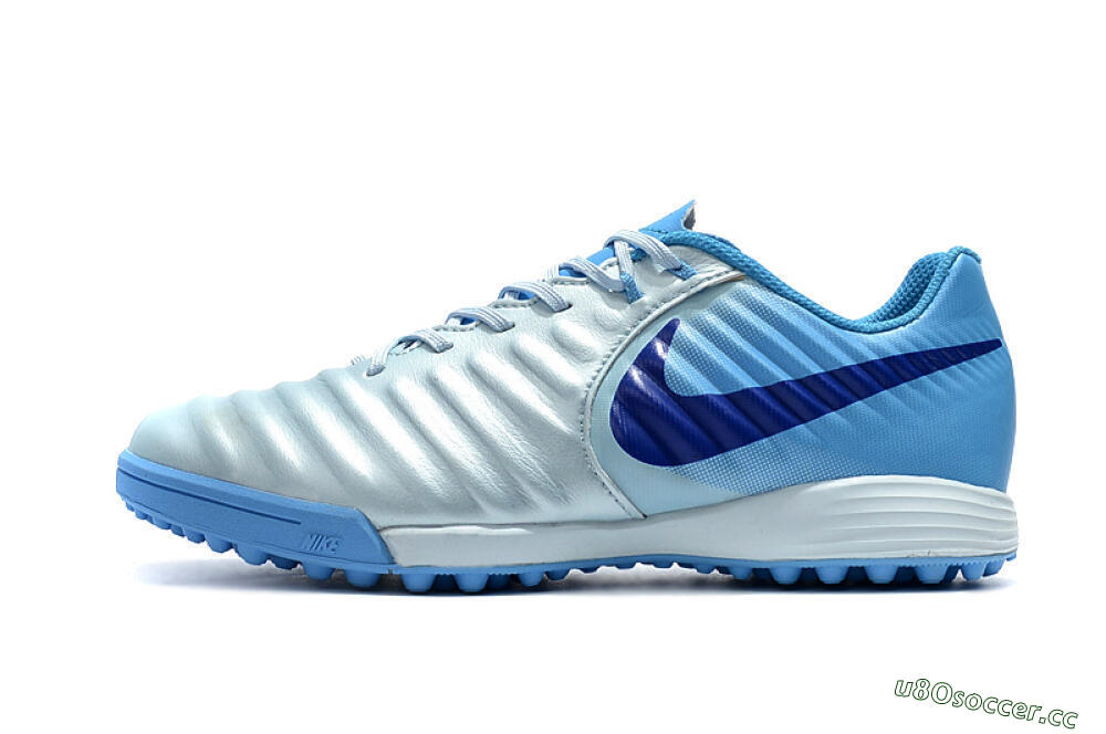 Men's Nike Tiempox Ligera IV TF Artificial Turf Low-Tops Football Shoes - Jade/Blue 0