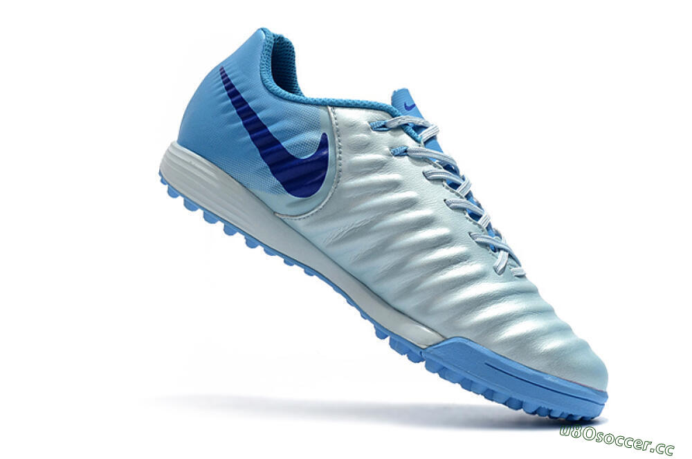 Men's Nike Tiempox Ligera IV TF Artificial Turf Low-Tops Football Shoes - Jade/Blue 7