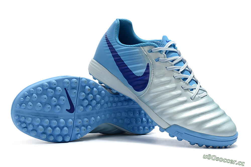 Men's Nike Tiempox Ligera IV TF Artificial Turf Low-Tops Football Shoes - Jade/Blue 4