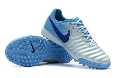 Men's Nike Tiempox Ligera IV TF Artificial Turf Low-Tops Football Shoes - Jade/Blue