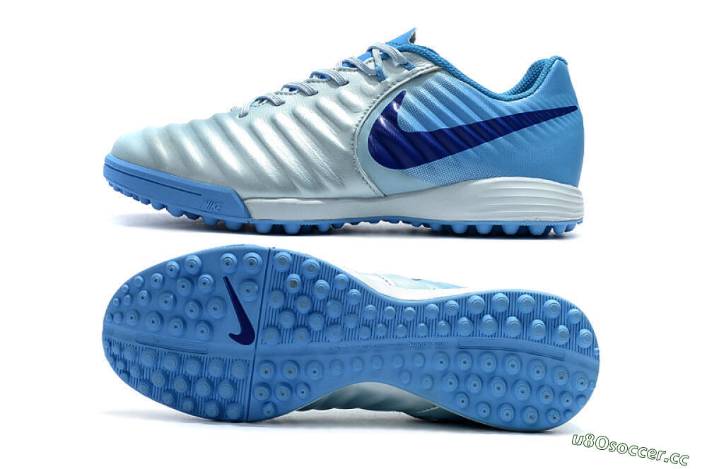 Men's Nike Tiempox Ligera IV TF Artificial Turf Low-Tops Football Shoes - Jade/Blue 1