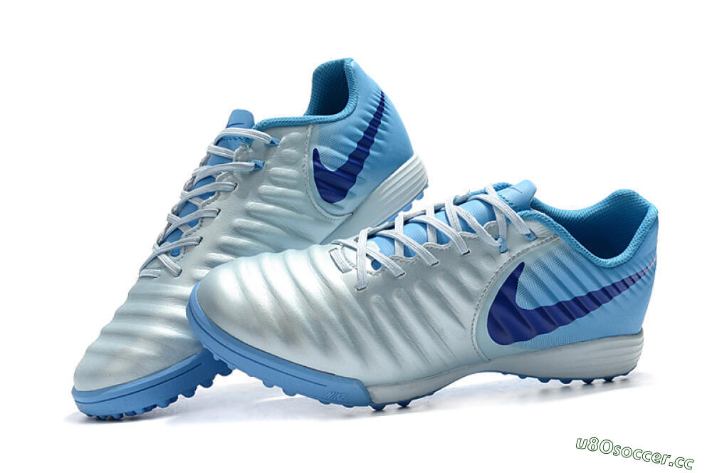 Men's Nike Tiempox Ligera IV TF Artificial Turf Low-Tops Football Shoes - Jade/Blue 6