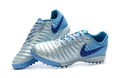 Men's Nike Tiempox Ligera IV TF Artificial Turf Low-Tops Football Shoes - Jade/Blue