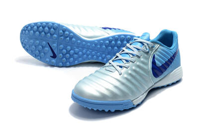 Men's Nike Tiempox Ligera IV TF Artificial Turf Low-Tops Football Shoes - Jade/Blue