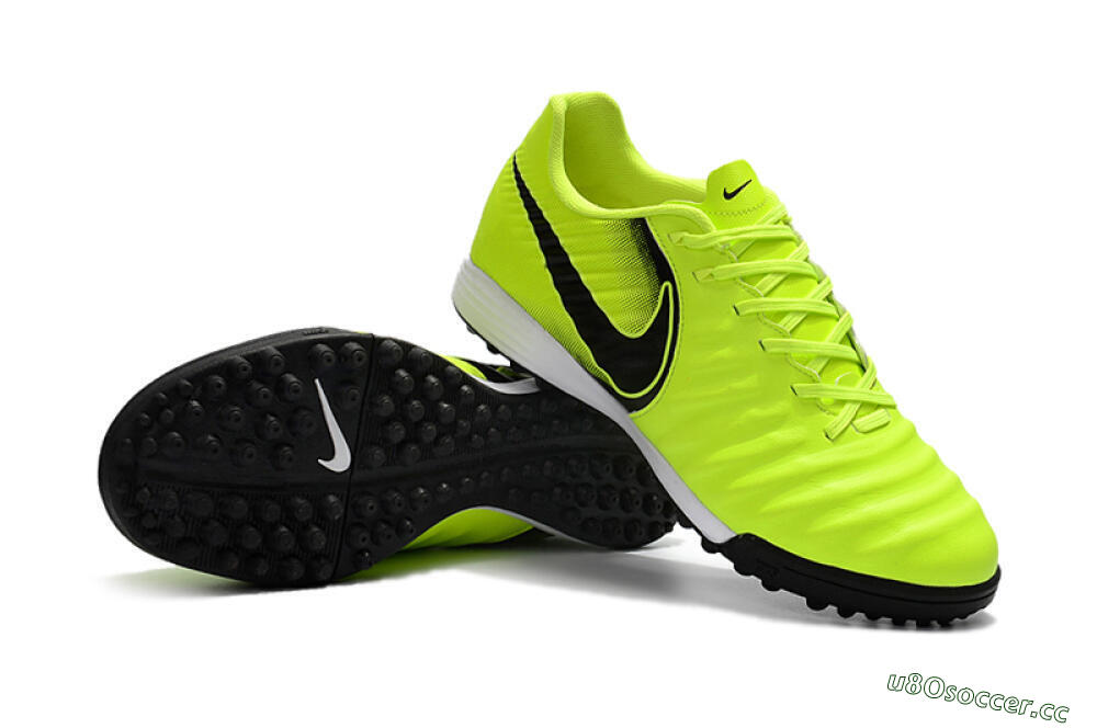 Men's Nike Tiempox Ligera IV TF Artificial Turf Low-Tops Football Shoes - Yellow/Black/White 4