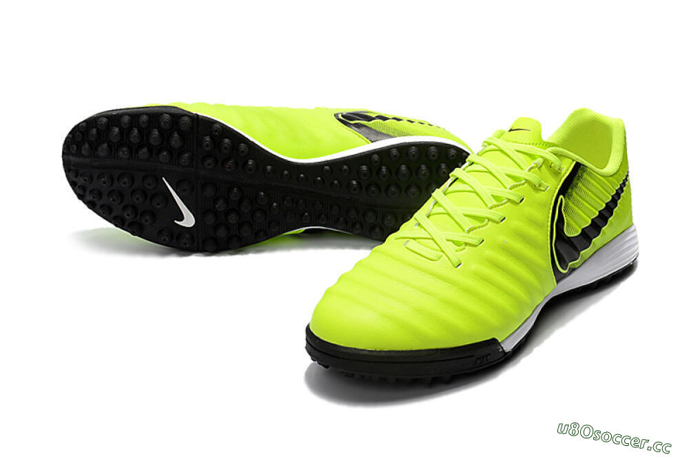 Men's Nike Tiempox Ligera IV TF Artificial Turf Low-Tops Football Shoes - Yellow/Black/White 3