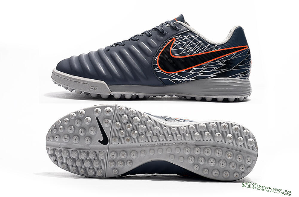 Men's Nike Tiempox Ligera IV TF Artificial Turf Low-Tops Football Shoes - Grey/Red/Black 1