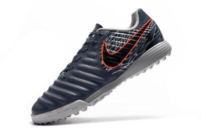 Men's Nike Tiempox Ligera IV TF Artificial Turf Low-Tops Football Shoes - Grey/Red/Black