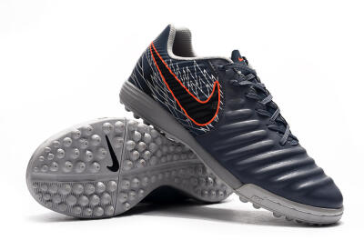 Men's Nike Tiempox Ligera IV TF Artificial Turf Low-Tops Football Shoes - Grey/Red/Black