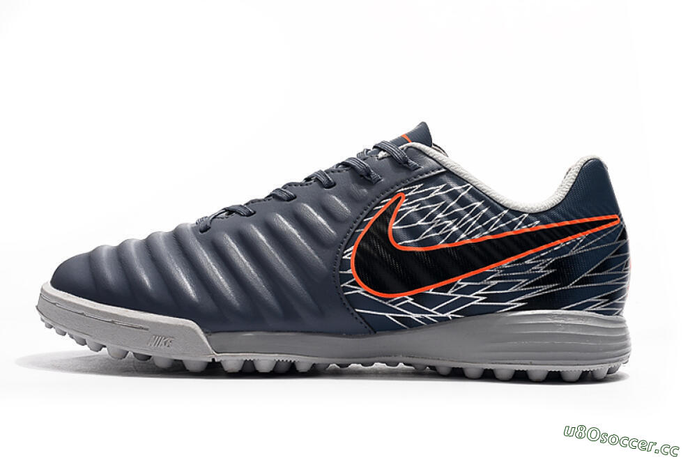 Men's Nike Tiempox Ligera IV TF Artificial Turf Low-Tops Football Shoes - Grey/Red/Black 0
