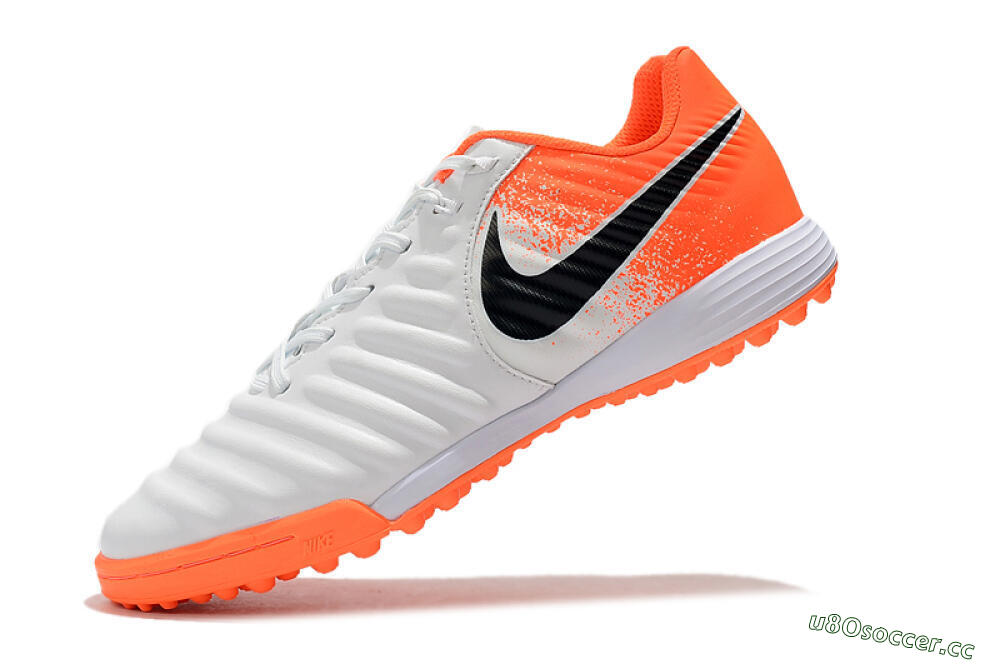 Men's Nike Tiempox Ligera IV TF Artificial Turf Low-Tops Football Shoes - White/Black/Red 8