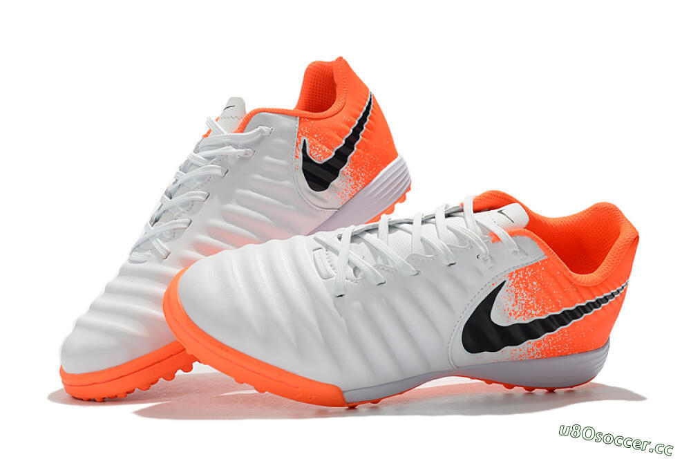 Men's Nike Tiempox Ligera IV TF Artificial Turf Low-Tops Football Shoes - White/Black/Red 6