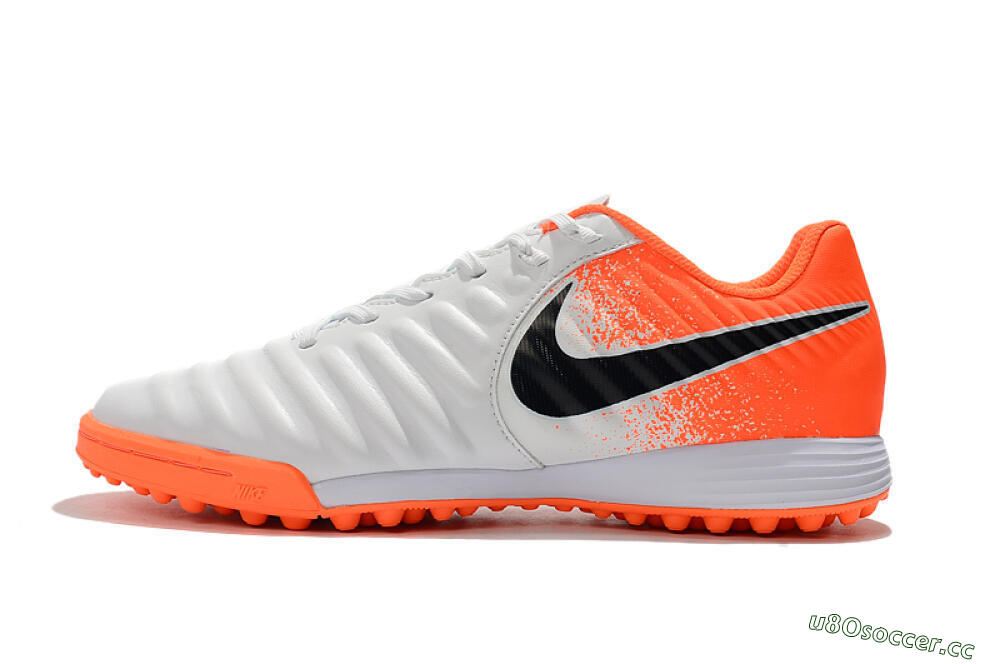 Men's Nike Tiempox Ligera IV TF Artificial Turf Low-Tops Football Shoes - White/Black/Red 0