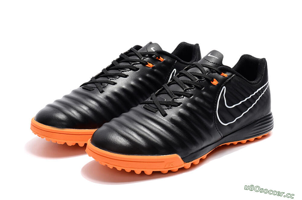 Men's Nike Tiempox Ligera IV TF Artificial Turf Low-Tops Football Shoes - Black/White/Red 5