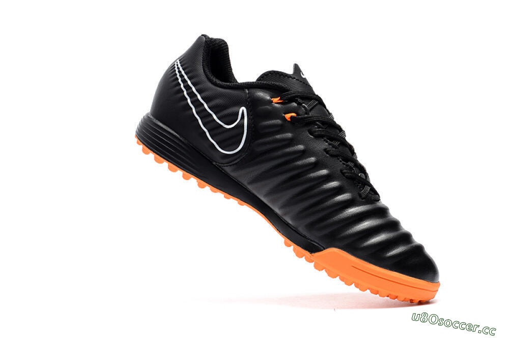 Men's Nike Tiempox Ligera IV TF Artificial Turf Low-Tops Football Shoes - Black/White/Red 7