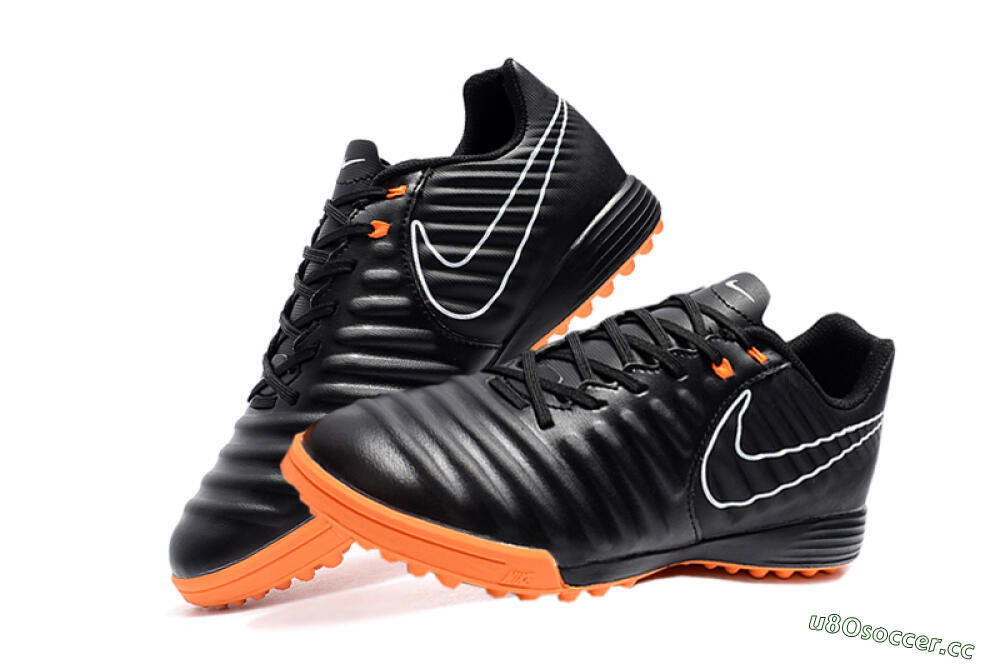 Men's Nike Tiempox Ligera IV TF Artificial Turf Low-Tops Football Shoes - Black/White/Red 6